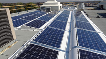 The Devi Mandir solar rooftop installation in Pickering from ECB 1