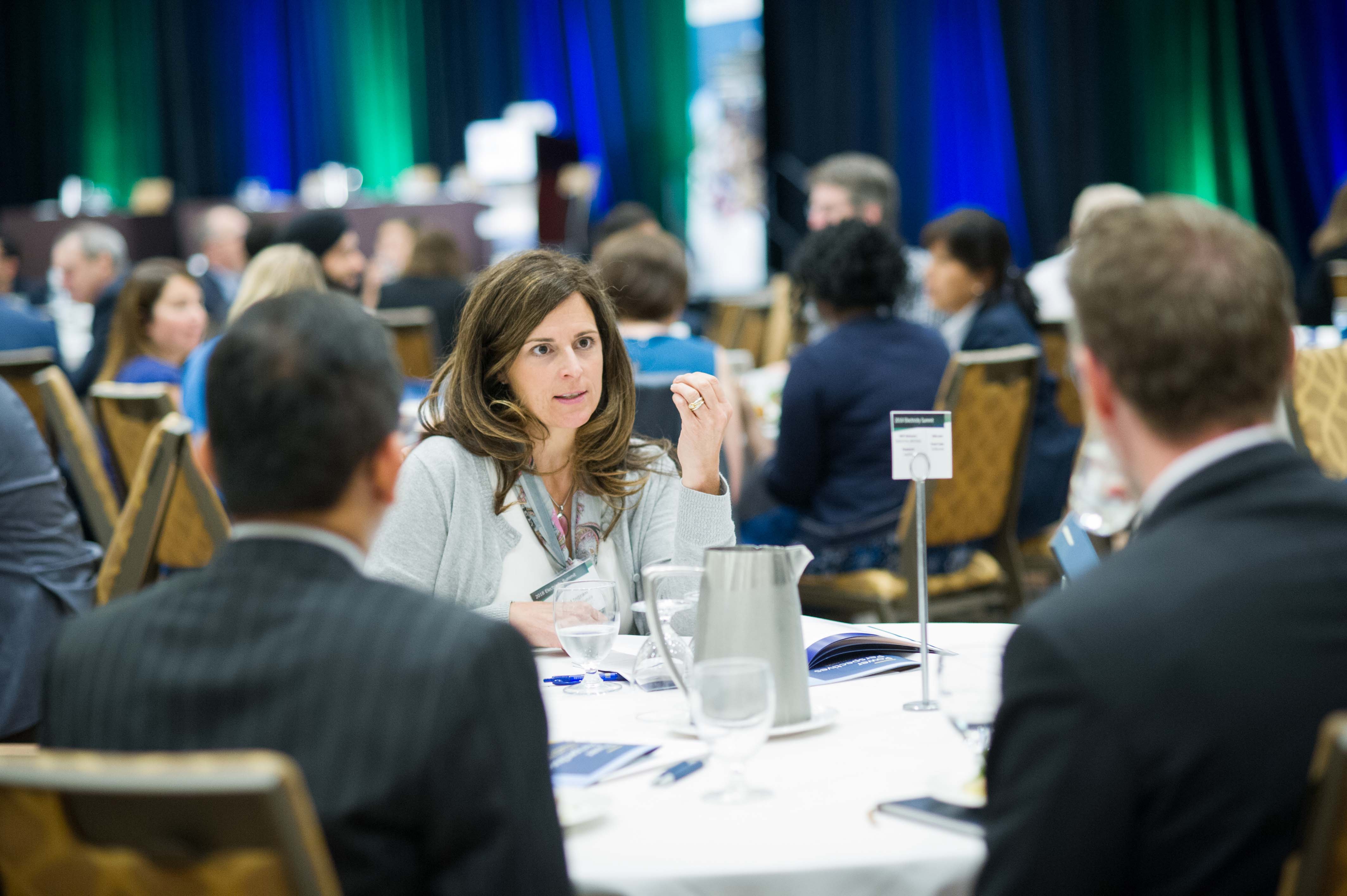 People engaged in discussion