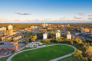 Mississauga community aerial view
