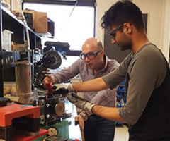Two gentlemen in a workshop