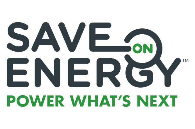 Save on Energy logo with slogan Power What's Next