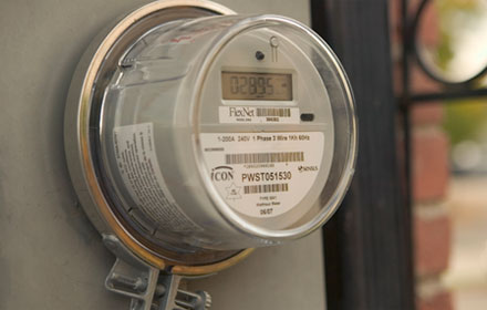 Photo of a smart meter.