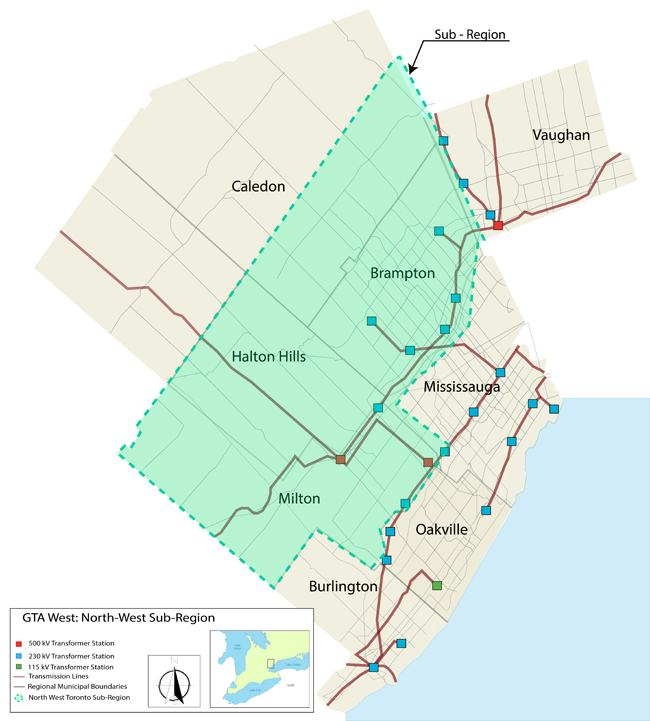 North West Toronto Map Northwest Greater Toronto Area Sub-Region