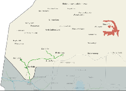 Map of North of Dryden, sub-region of Northwest Ontario