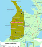 Map of Greater Bruce/Huron region